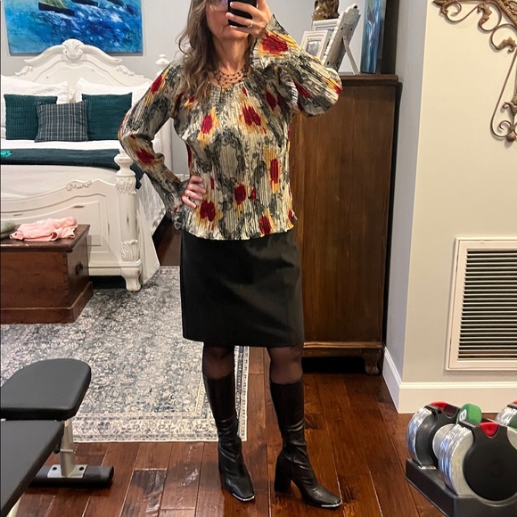 Pretty Little Thing Black Faux Leather Knee-High Stretch Boots-Womens sz 8.5 - Picture 7 of 7